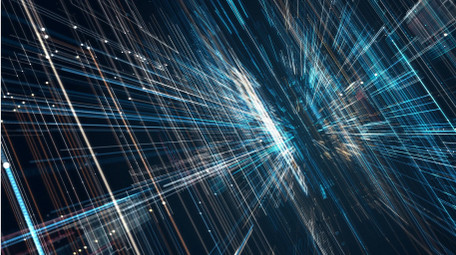 蓝色线条网格抽象背景视频素材