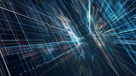 蓝色线条网格抽象背景视频素材