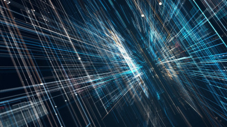 蓝色线条网格抽象背景视频素材