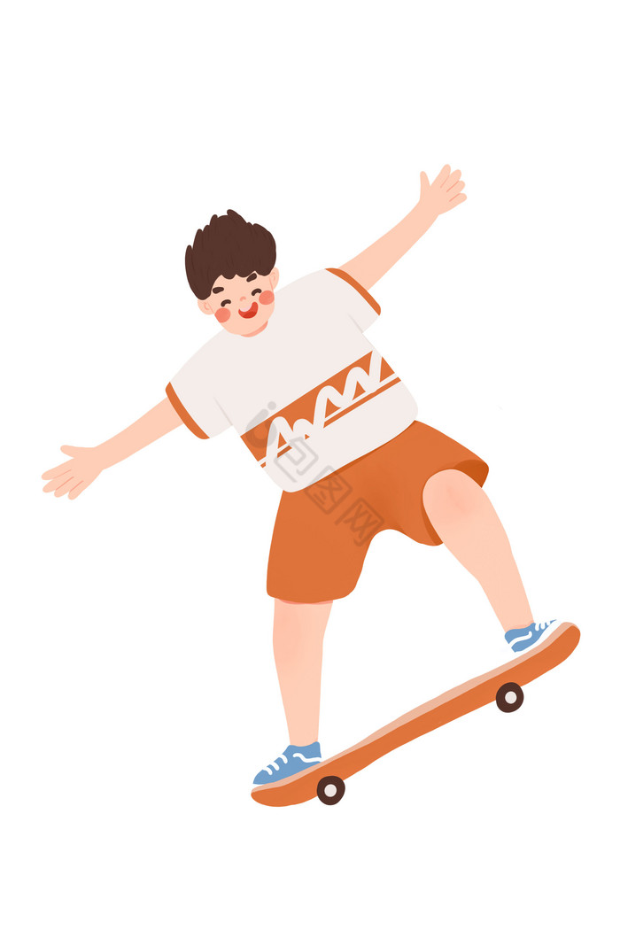滑板男孩青年节