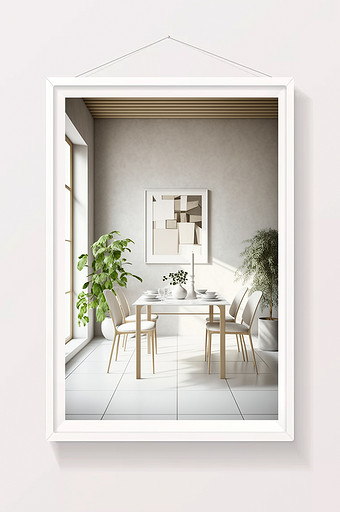 室内阳光家具简洁装修餐桌瓷砖地图片