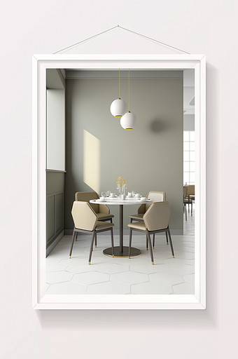 室内阳光家具简洁装修瓷砖餐桌地图片