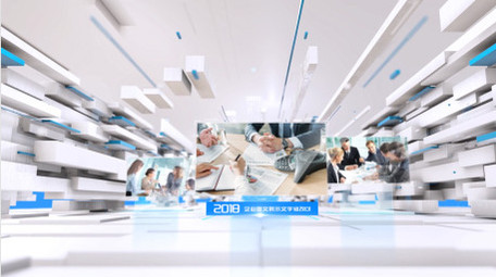 三维空间企业多图文展示AE模板