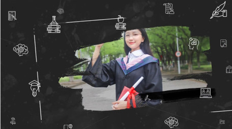 创意黑板毕业季AE图文模板
