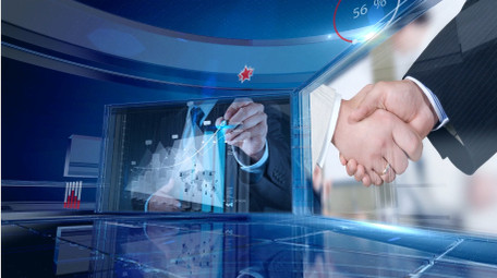 三维玻璃质感科技数据包装模板