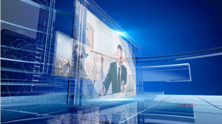 三维玻璃质感科技数据包装模板