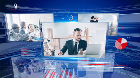 三维玻璃质感科技数据包装模板