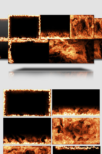 火焰背景元素带通道AE模板图片