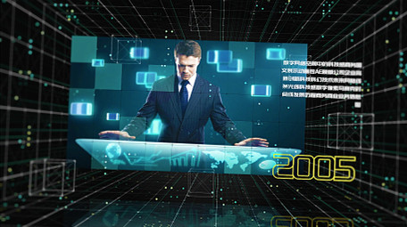 网络空间科技商务图文AE模板