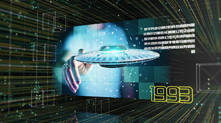 网络空间科技商务图文AE模板