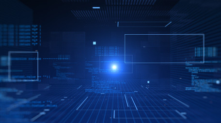 蓝色科技数据AE模板