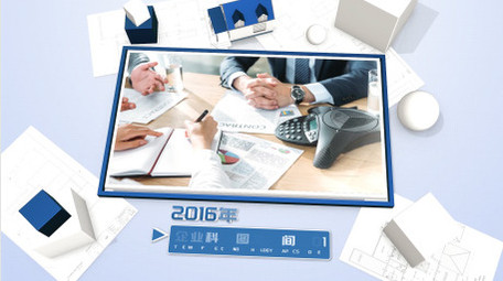 简洁三维科技图文展示AE模板