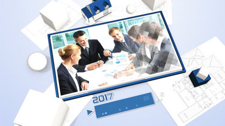 简洁三维科技图文展示AE模板