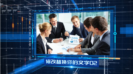 商务企业科技图文片头AE模板