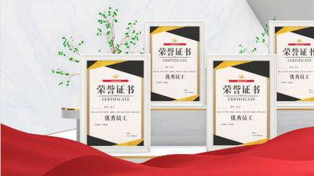 三维空间证书图文展示AE模板