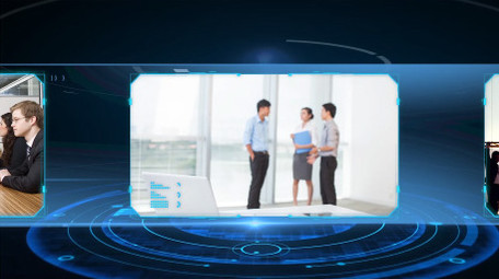 科技企业商务图文展示PR模板