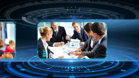 科技企业商务图文展示PR模板