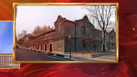 红色党政相册图文片头PR模板