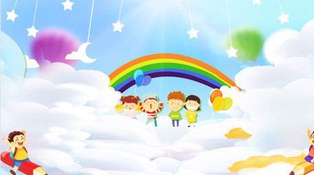 小清新卡通儿童节背景视频模板