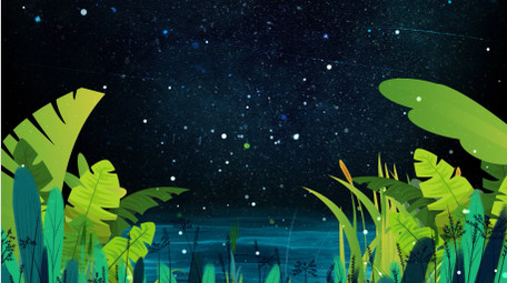唯美梦幻星空绿色清新话背景视频