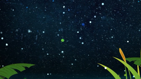 唯美梦幻星空绿色清新话背景视频