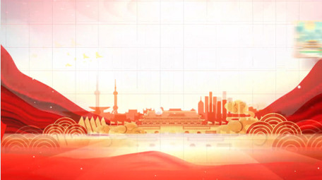 三维红色党政图文展示AE模板