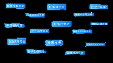 大气商务AE模板科技花字字幕