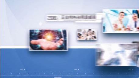 简洁蓝色企业<strong>商务</strong>多用途相册模板