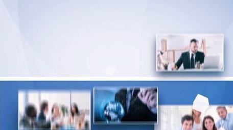 简洁蓝色企业<strong>商务</strong>多用途相册模板