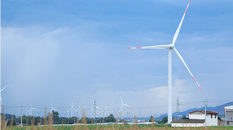 能源风力发电风电机工作4K实拍