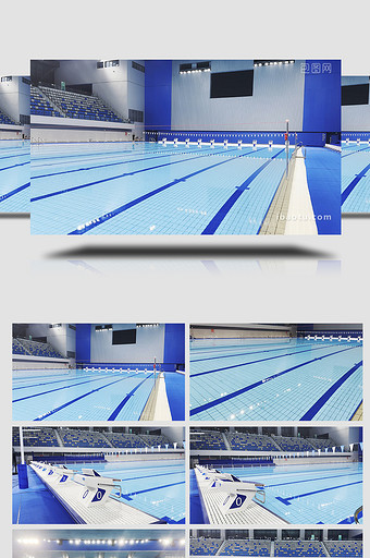 体育游泳馆空镜头4K实拍图片