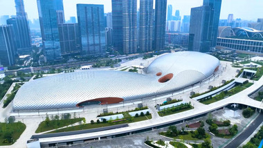 <strong>杭州</strong>亚运会奥体游泳馆4K航拍