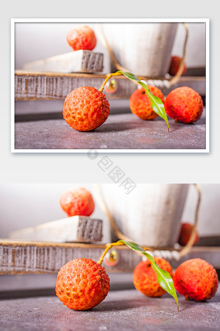 水果主题荔枝实拍产品摄影图