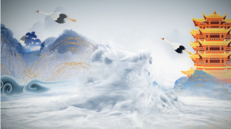 大气城市水墨鎏金片头PR模板