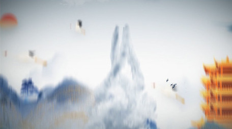 大气城市水墨鎏金片头PR模板