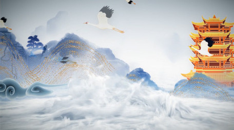 大气城市水墨鎏金片头PR模板