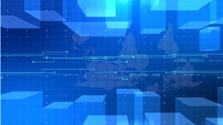 蓝色质感背景视频AE模板