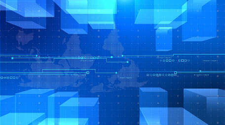 蓝色质感背景视频AE模板