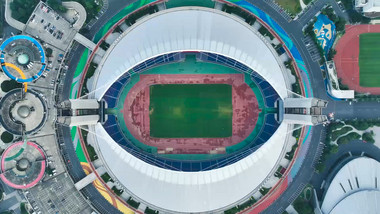 城市<strong>地标杭州</strong>黄龙体育馆4K航拍