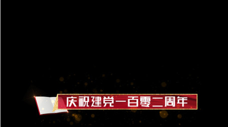 党政字幕条花字模板