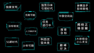 商务大气AE模板科技字幕花字
