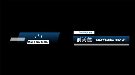 简约风企业人名花字幕条模板