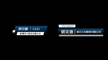 简约风企业人名花字幕条模板