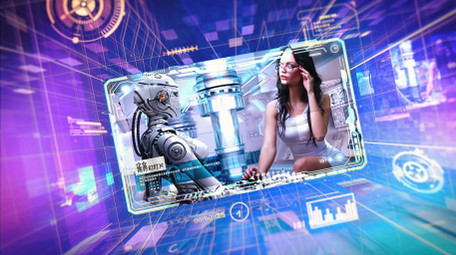 高科技数字通信企业图文AE模板