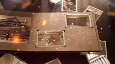 党政历史复古图文相册AE模板