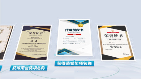 简洁大气企业荣誉证书ae模板