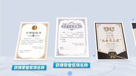 简洁大气企业荣誉证书ae模板