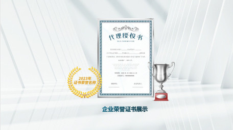 简洁商务荣誉证书展示AE模板