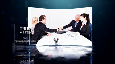 科技图文动画演示AE模板