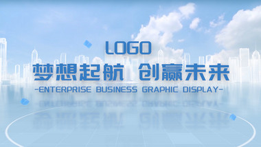 简洁三维空间图文展示PR模板
